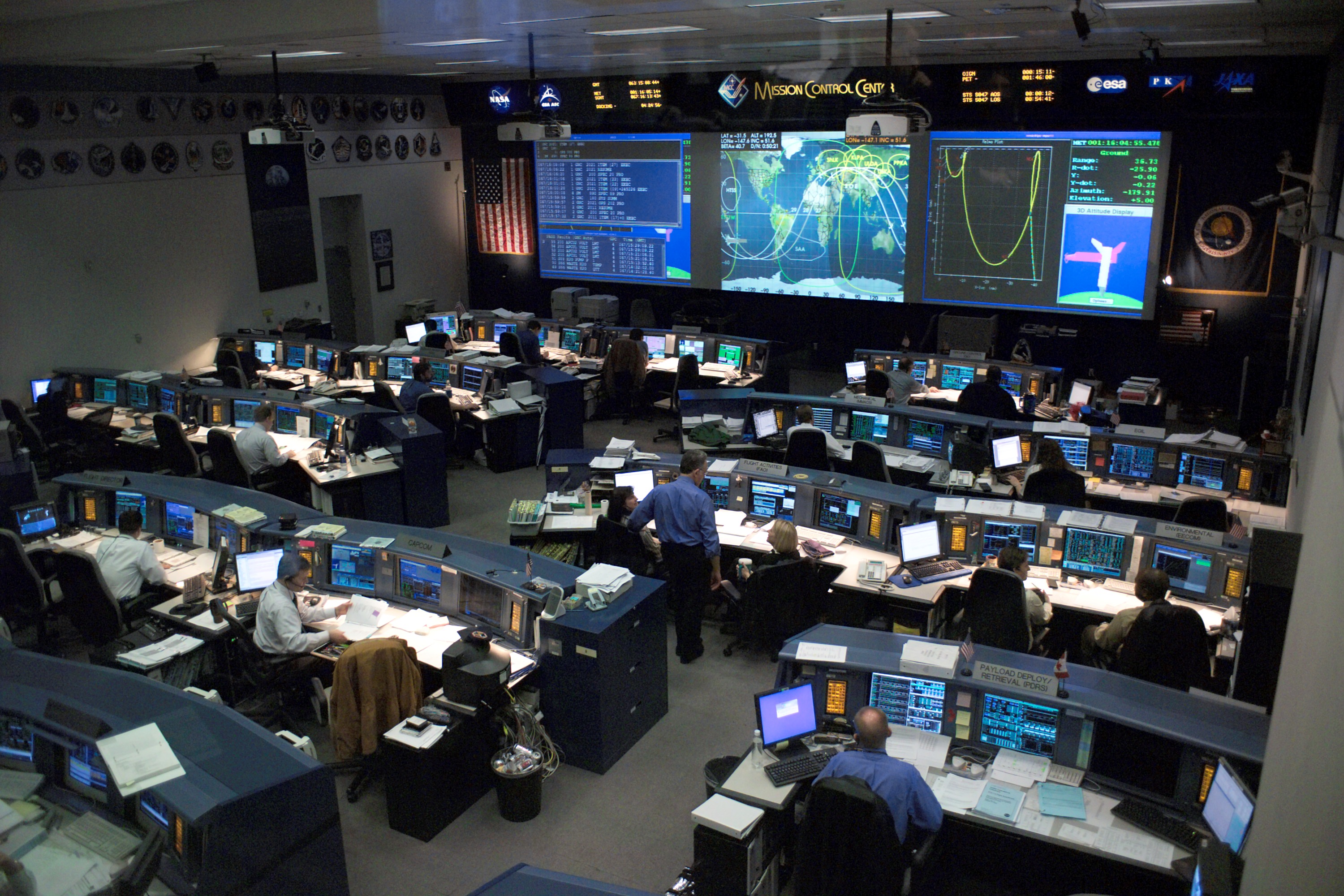 NASA mission control room